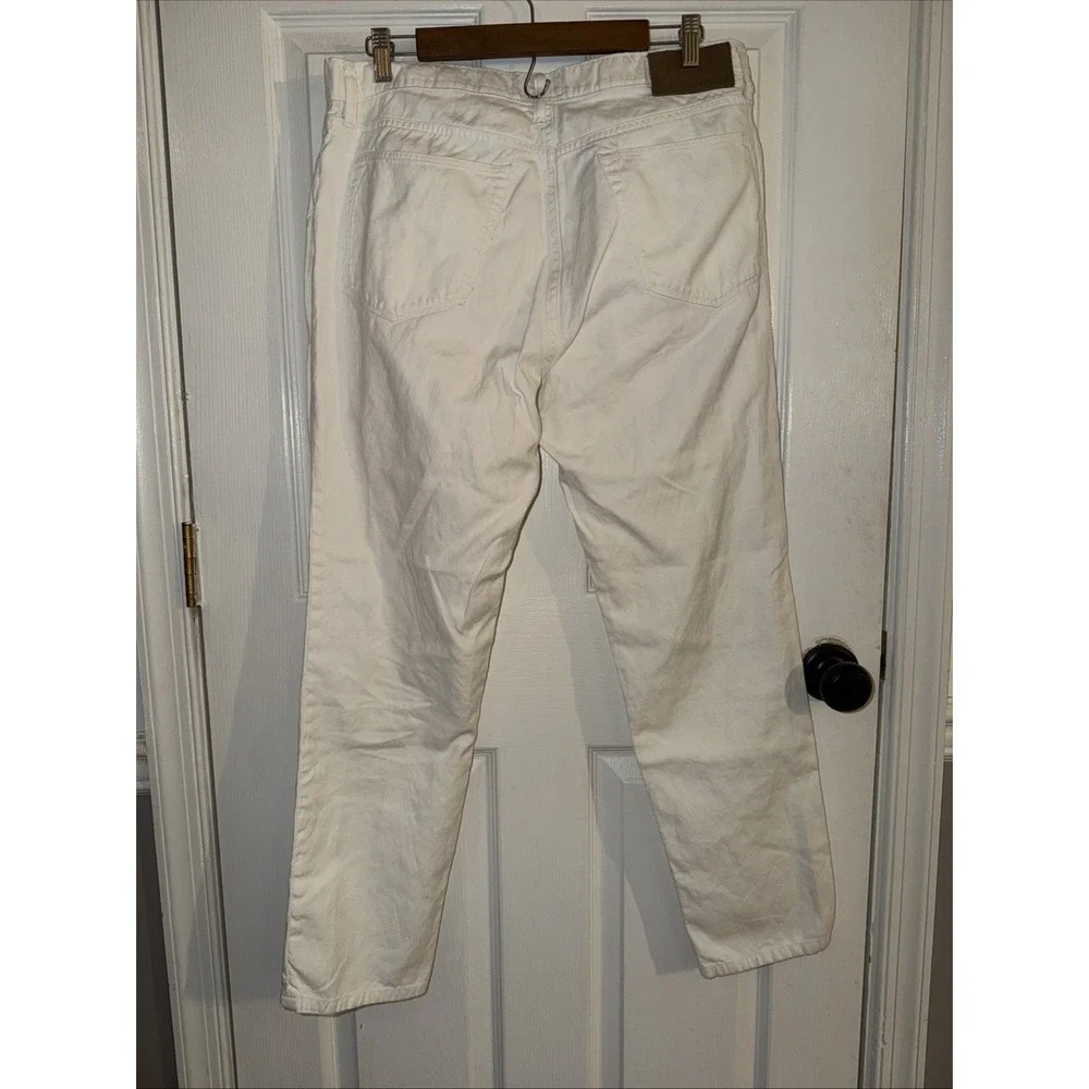 Todd Snyder Men's Slim Fit 5 Pocket Jeans White Size 34x29in Zip Fly